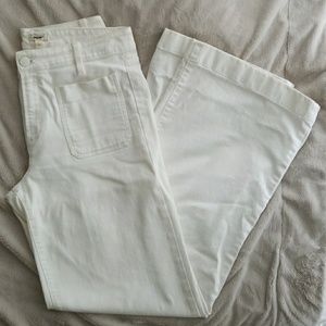 J.Crew White Wide Leg Jeans